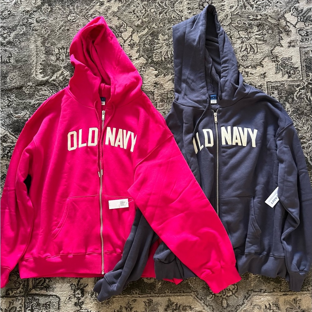 Brand New! 2 pcs Old Navy Full-zip Hoodie Women’s for 30$